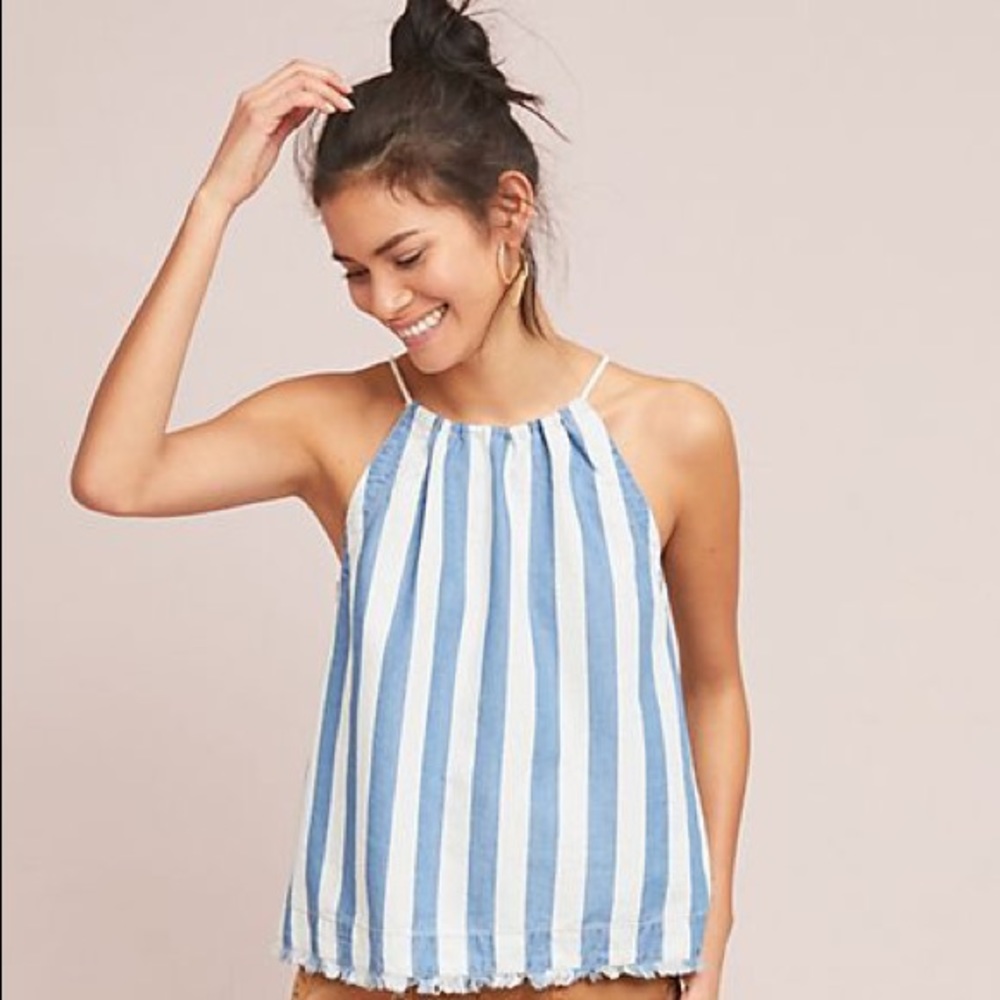 Anthropologie striped nautical top